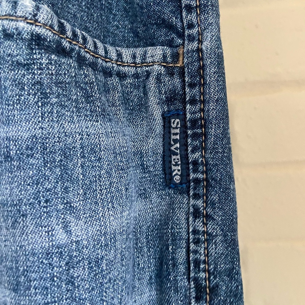 Y2K Silver Low Rise Bootcut Flare Jeans - Picture 5 of 7